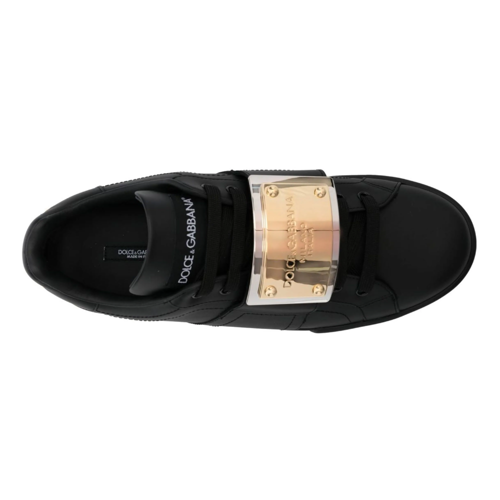 DOLCE & GABBANA Leather Portofino Buckle "Black"