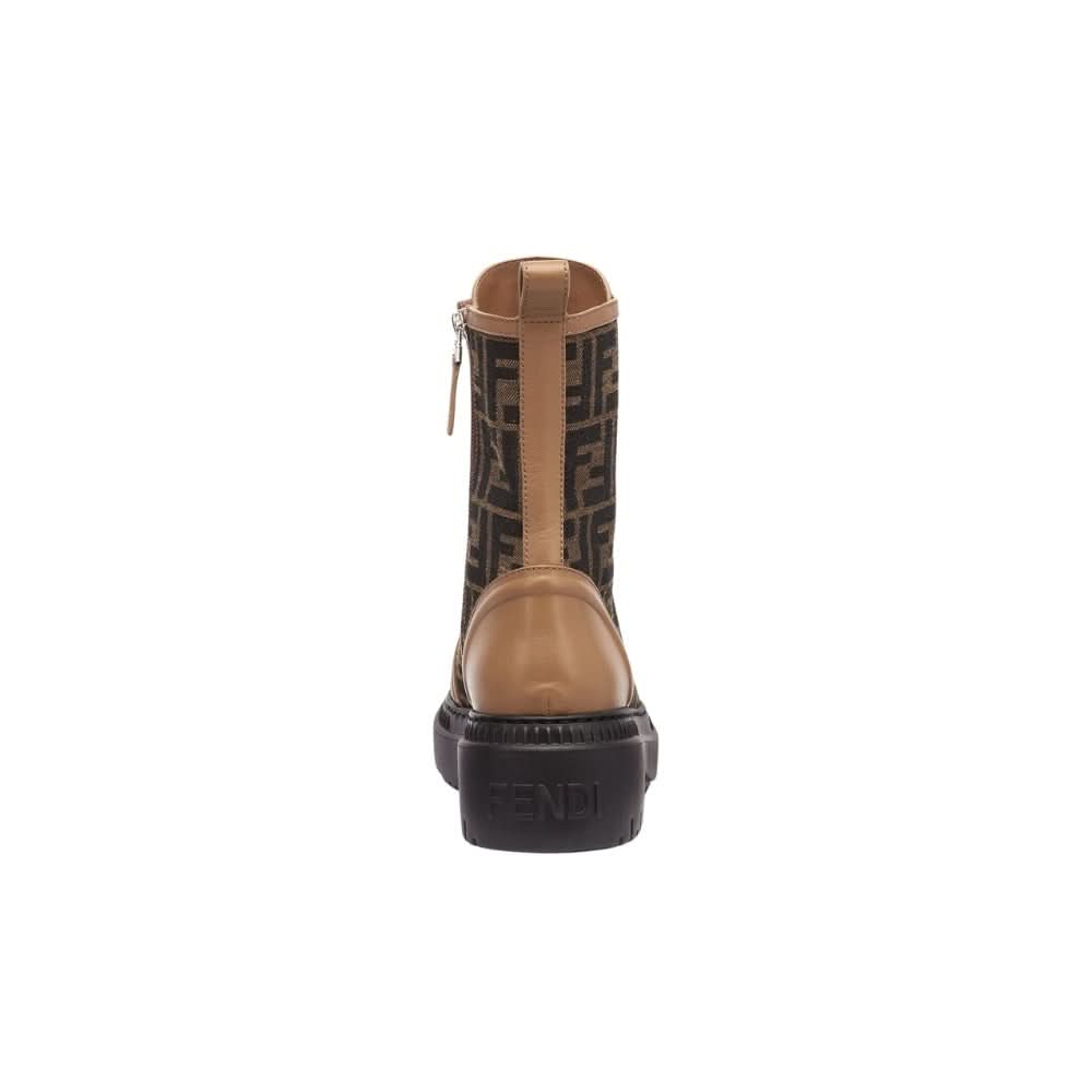 Fendi Wmns FF Motif Domino Biker Boot 'Beige' - Copva