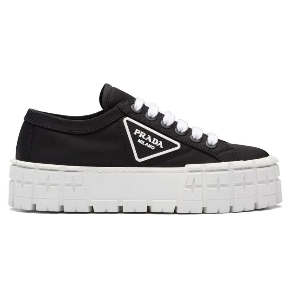 Prada Gabardine Wheel Platform 'Black White' - Copva