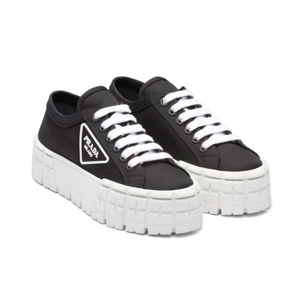 Prada Gabardine Wheel Platform 'Black White' - Copva