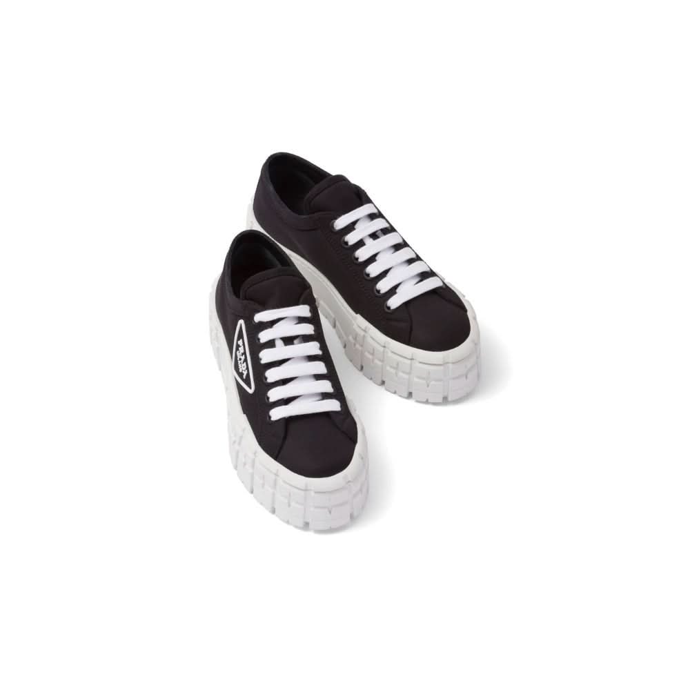 Prada Gabardine Wheel Platform 'Black White' - Copva