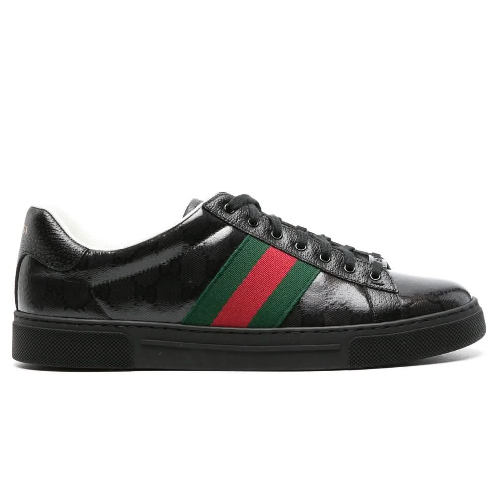 Gucci Ace GG Crystal canvas sneakers 'Black' - Copva