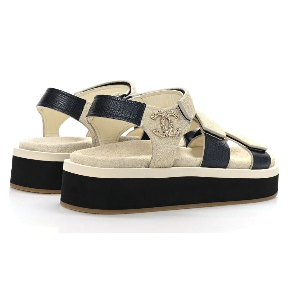 CHANEL Suede Calfskin Velcro "Ivory" - Copva