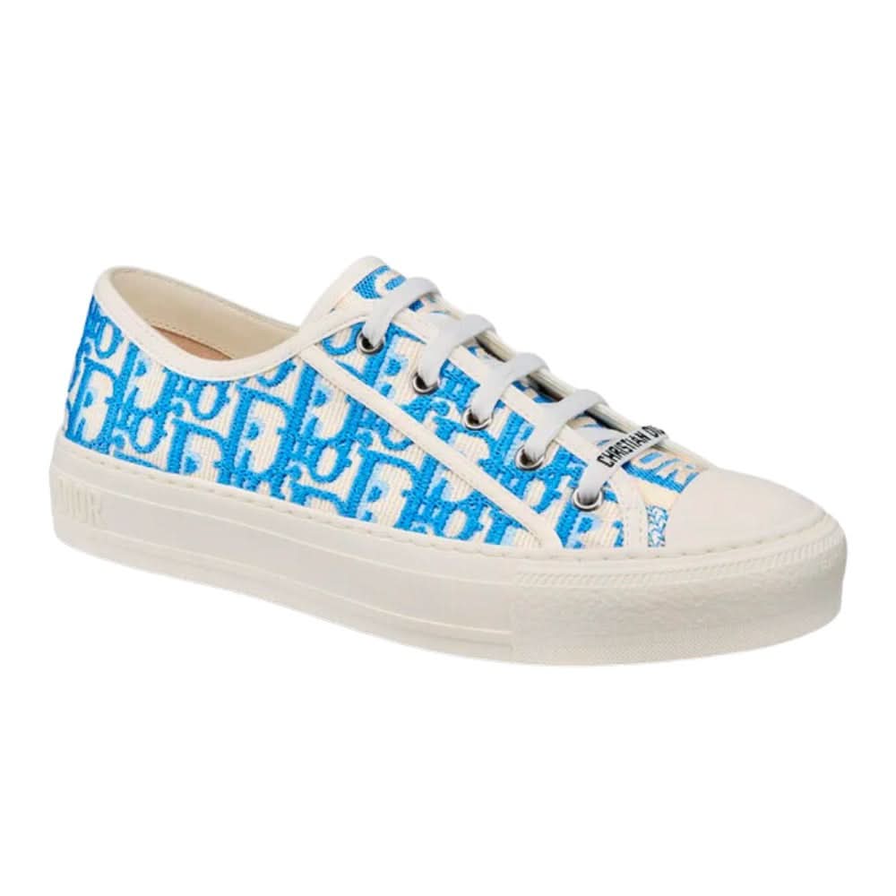 Dior Wmns Walk'N'Dior Embroidered Cotton Low 'Dior Oblique - Corn Flower' - Copva