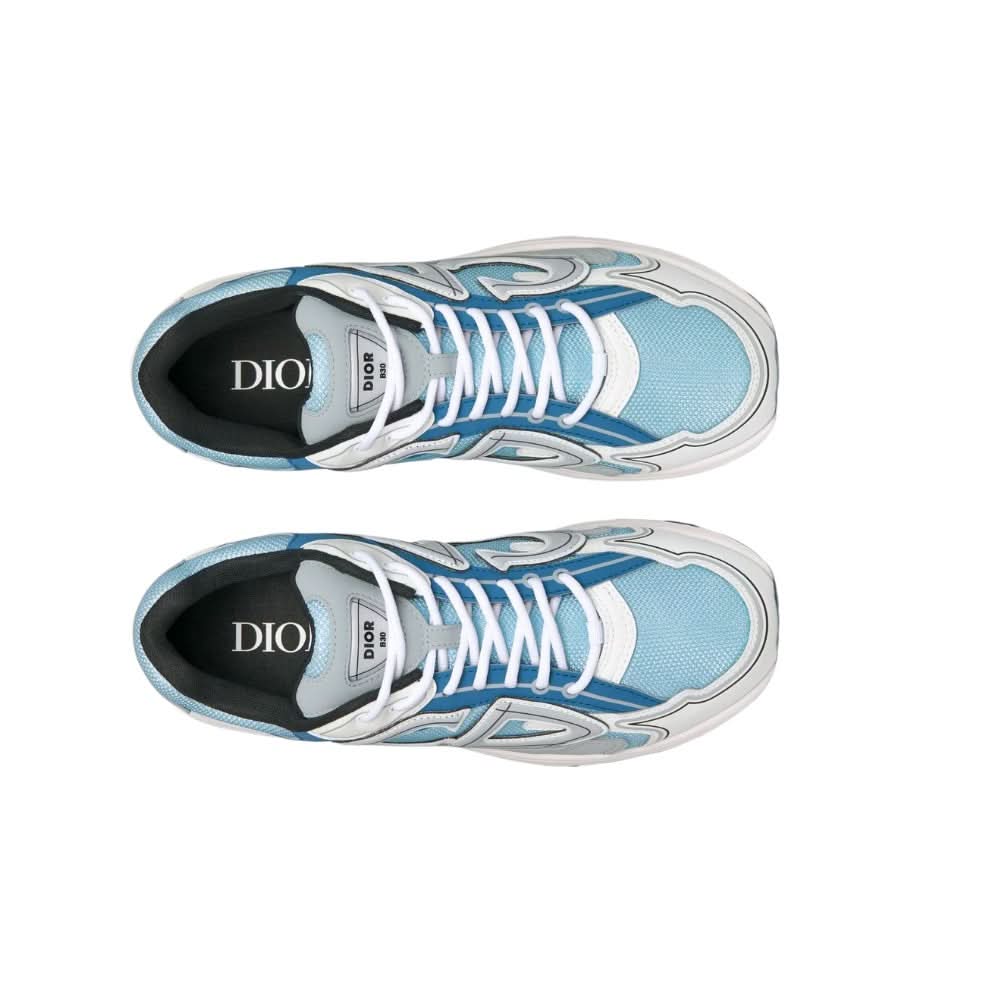 Dior B30 Light Blue Mesh and Blue, Gray and White Technical Fabric - Copva