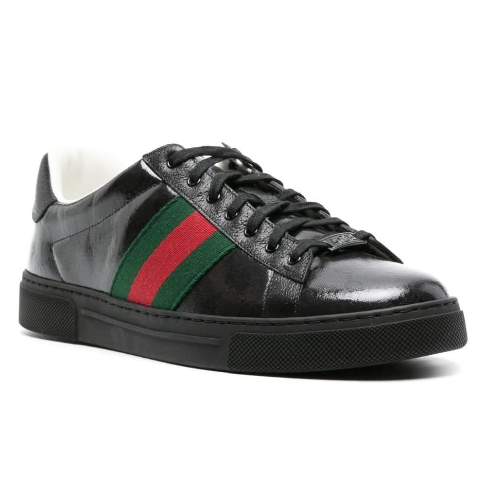 Gucci Ace GG Crystal canvas sneakers 'Black' - Copva