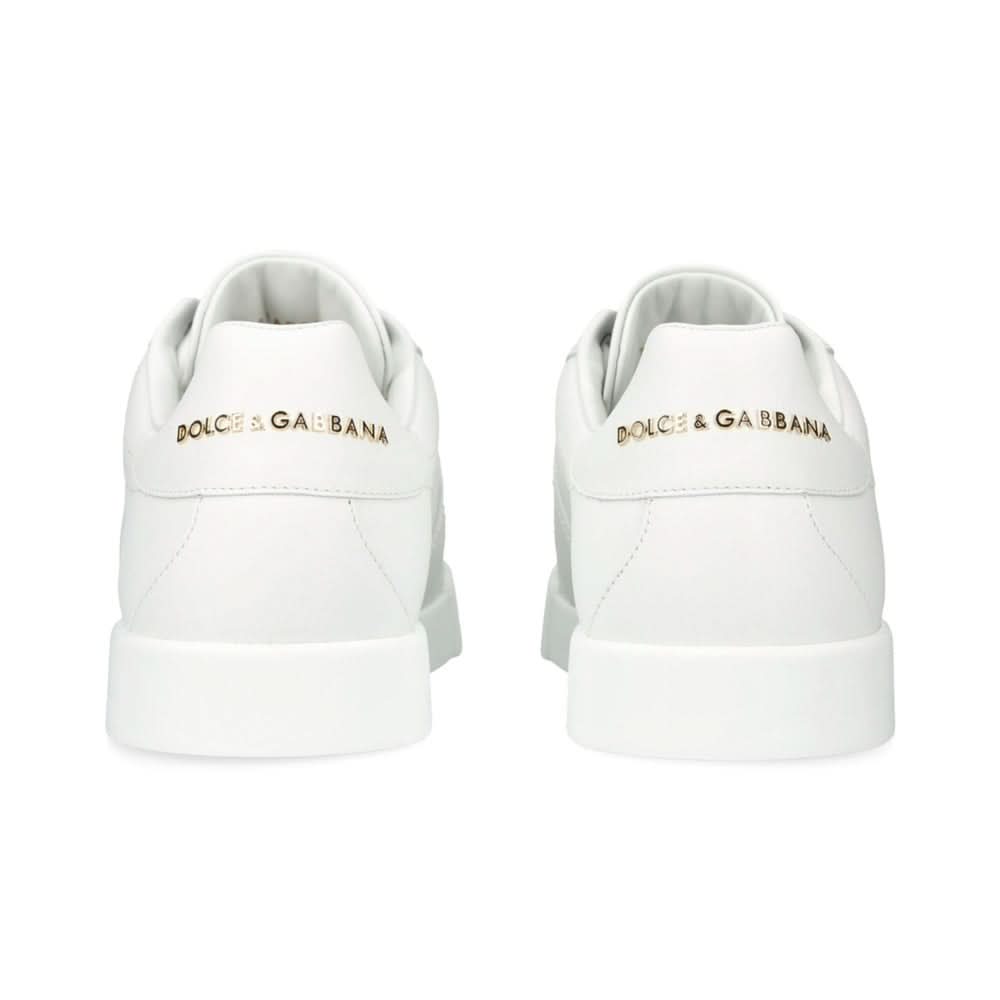 DOLCE & GABBANA Leather Portofino Buckle "White" - Copva