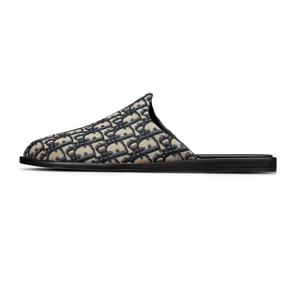 Indior Mule Beige and Black Dior Oblique Jacquard - Copva