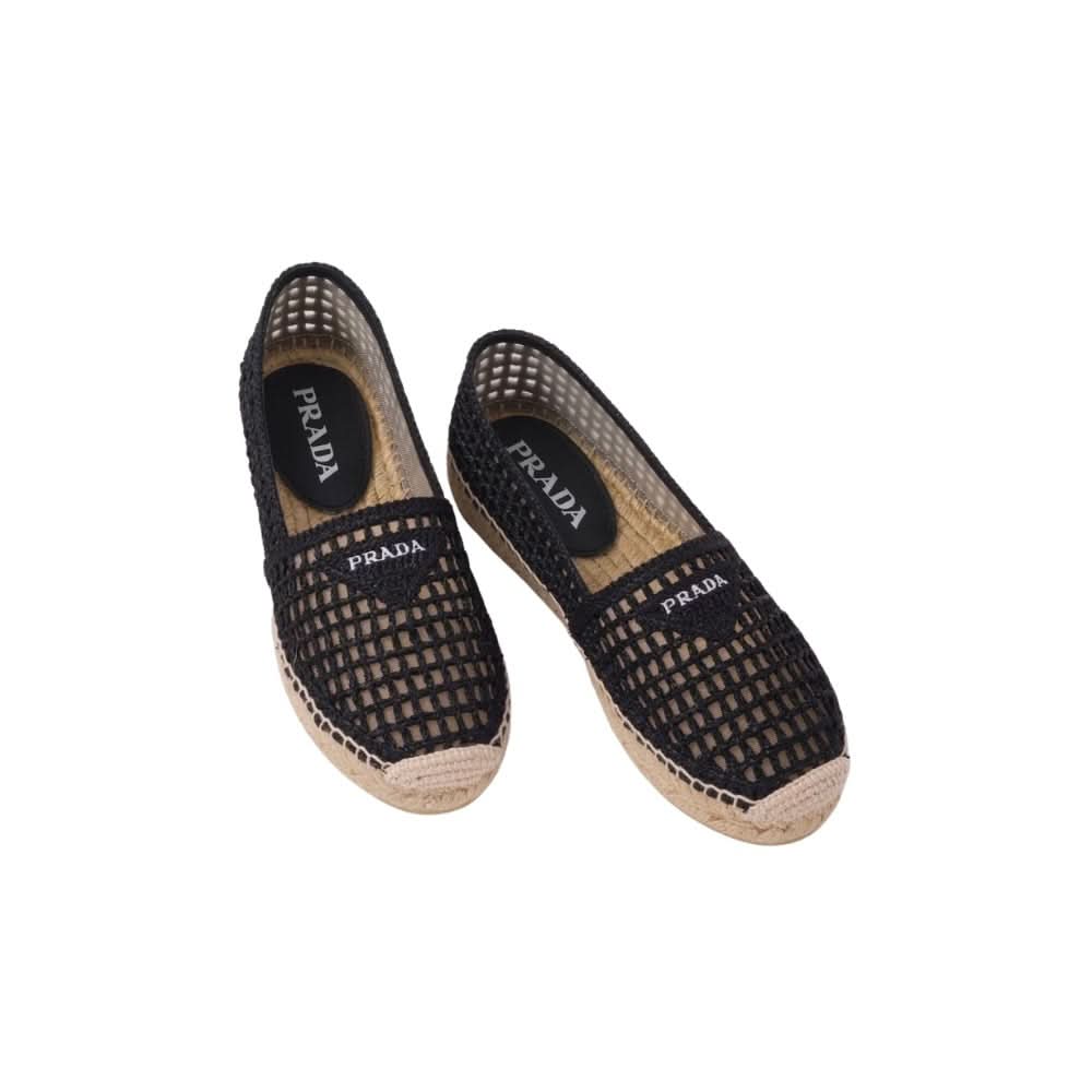 Prada Crochet espadrilles 'Black' - Copva