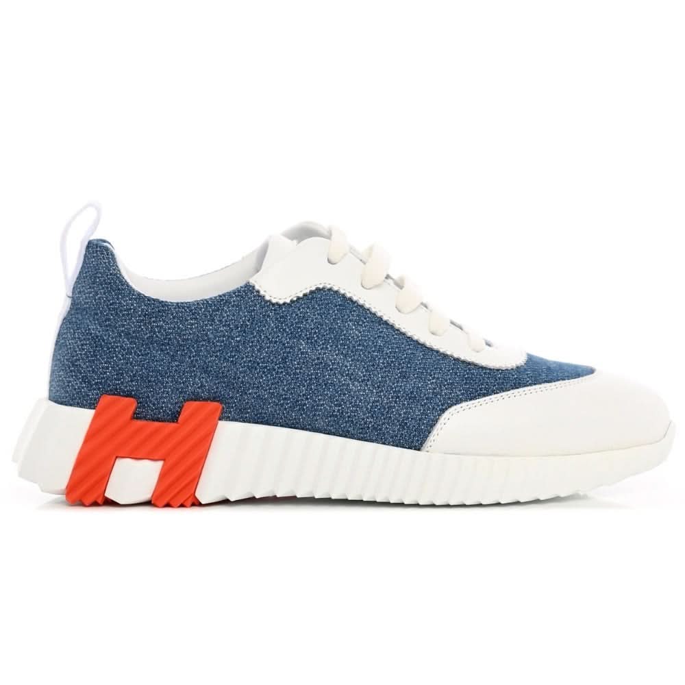 Hermès Denim Suede Goatskin Bouncing "Bleu Clair White" - Copva