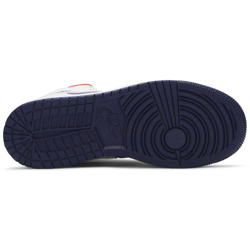 Air Jordan 1 Mid GS 'White Deep Royal Blue' - Copva
