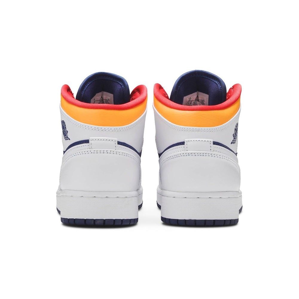 Air Jordan 1 Mid GS 'White Deep Royal Blue' - Copva