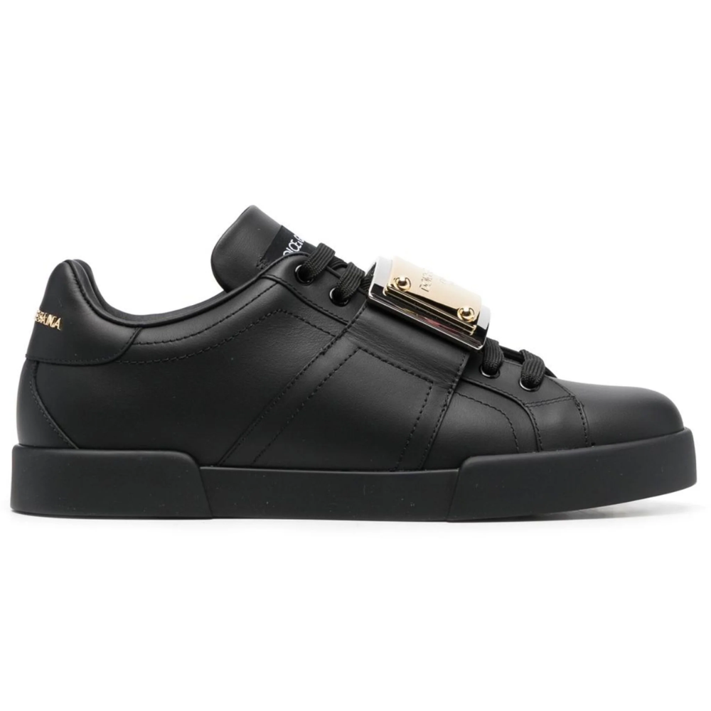 DOLCE & GABBANA Leather Portofino Buckle "Black"
