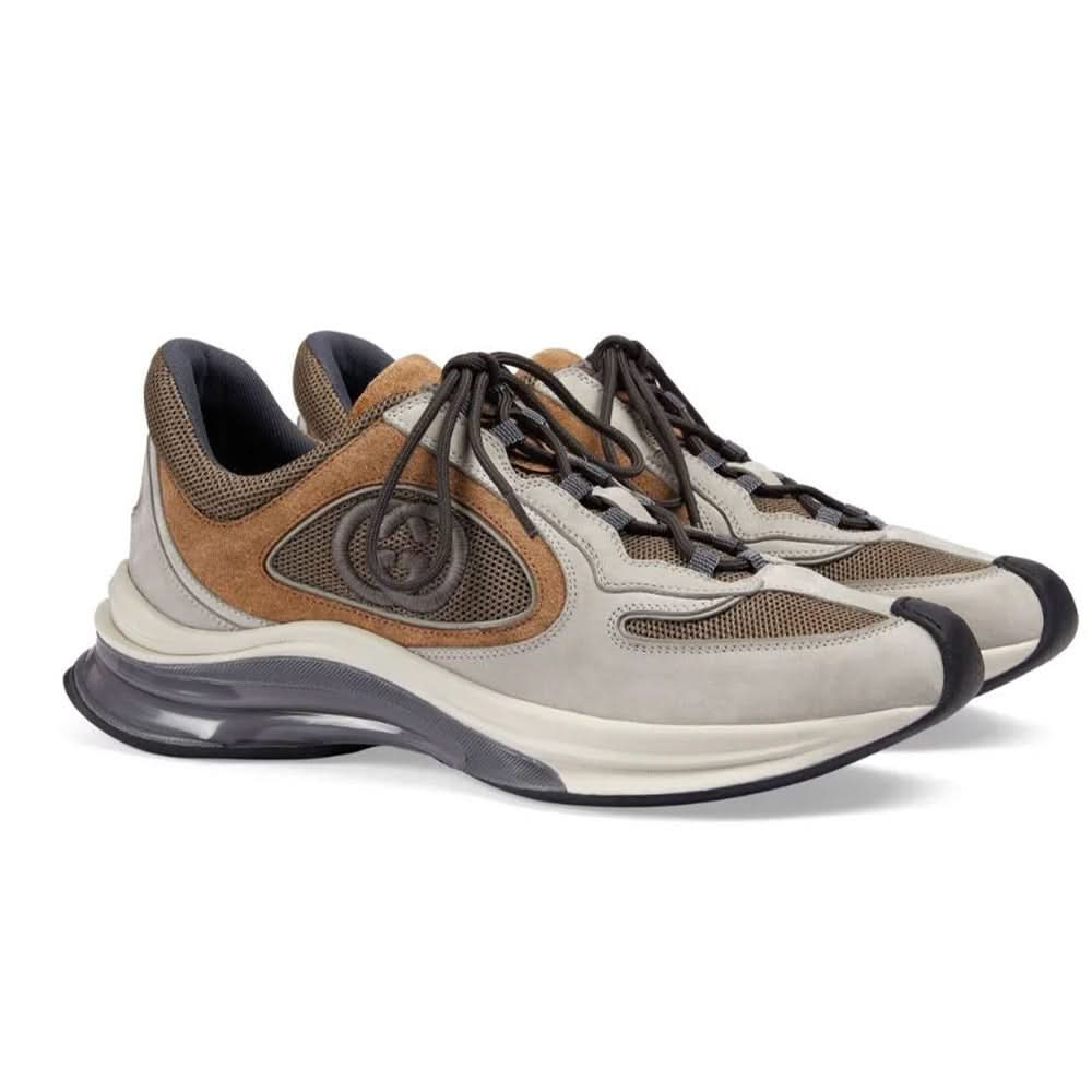 Gucci Run Sneaker 'Light Grey Brown' - Copva