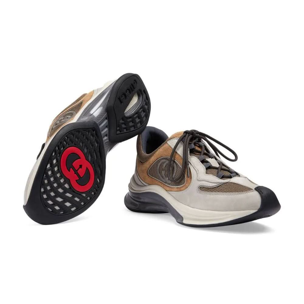 Gucci Run Sneaker 'Light Grey Brown' - Copva