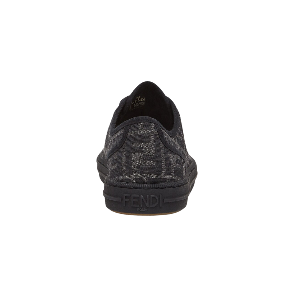 Fendi Domino Black Fabric Low-Tops - Copva