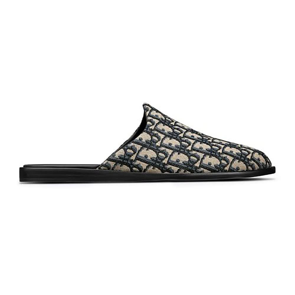 Indior Mule Beige and Black Dior Oblique Jacquard - Copva