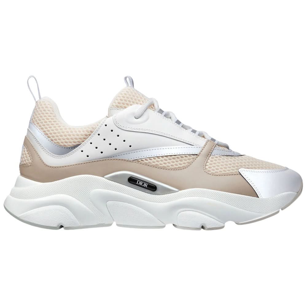 Dior B22 Cream Technical Mesh with Beige and White Smooth Calfskin - Copva