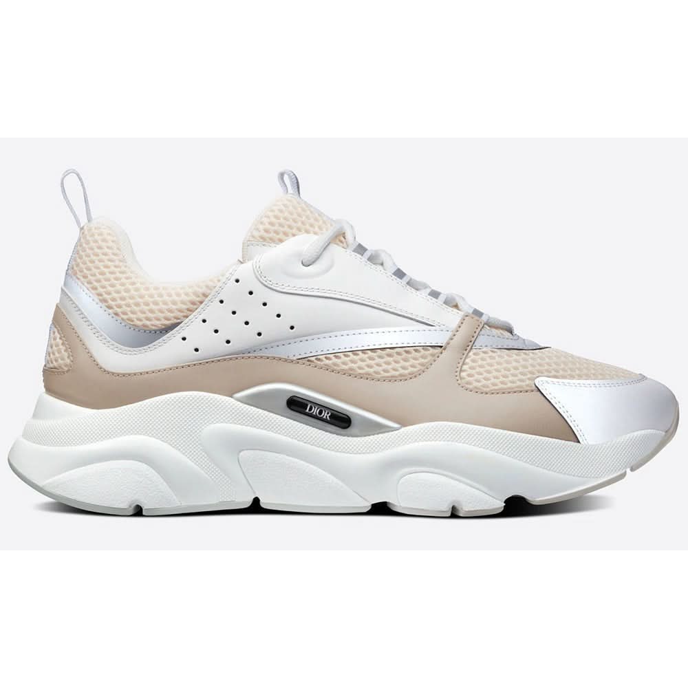 Dior B22 Cream Technical Mesh with Beige and White Smooth Calfskin - Copva