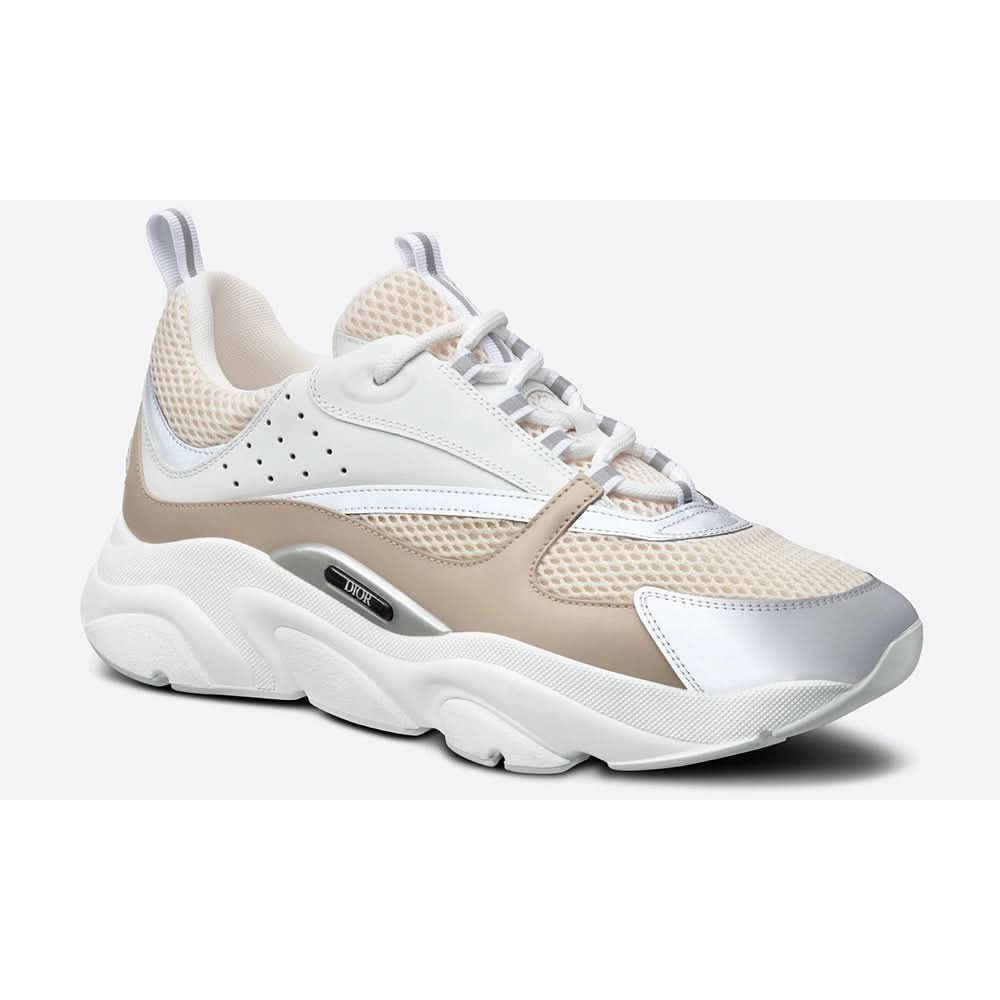 Dior B22 Cream Technical Mesh with Beige and White Smooth Calfskin - Copva