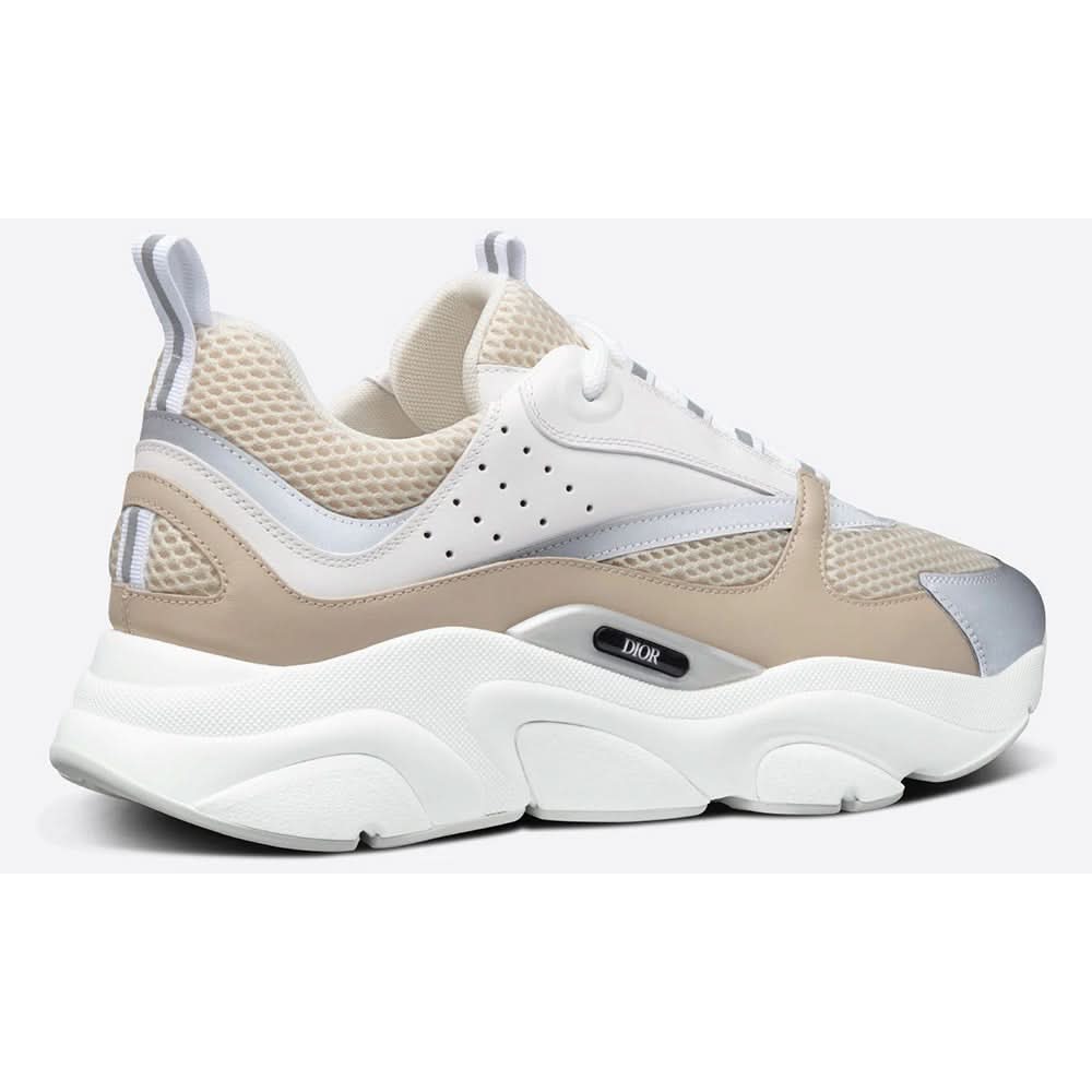 Dior B22 Cream Technical Mesh with Beige and White Smooth Calfskin - Copva