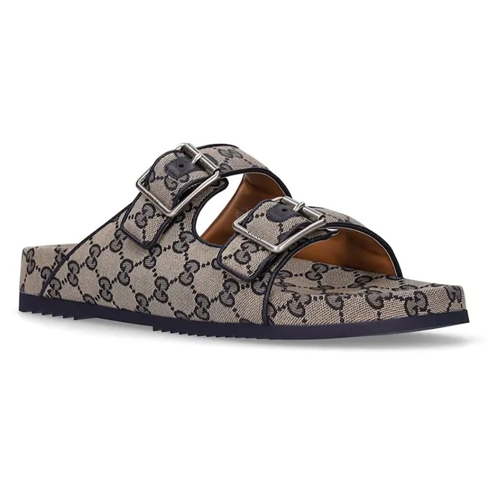 Gucci Gg Canvas Slide Sandals - Copva