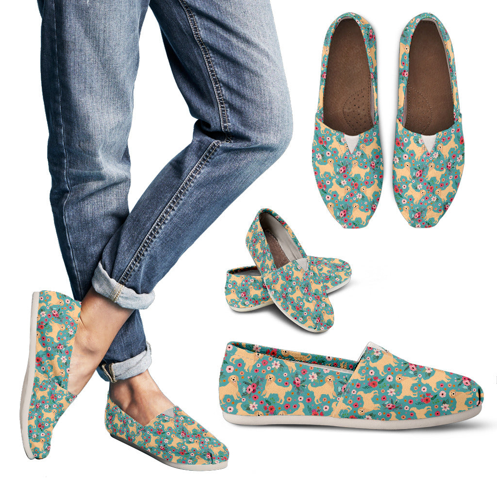 Golden Retriever Flower Casual Shoes