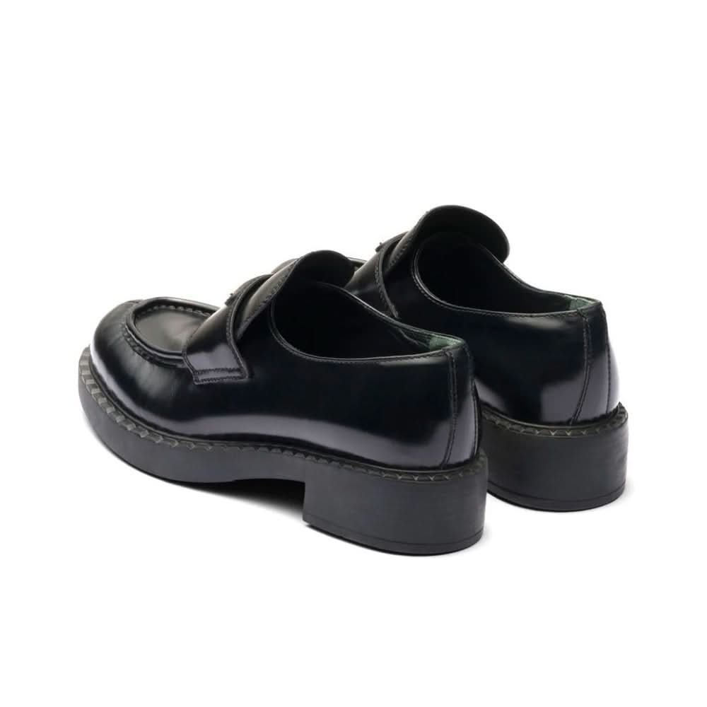 Prada Chocolate brushed leather loafers - Copva