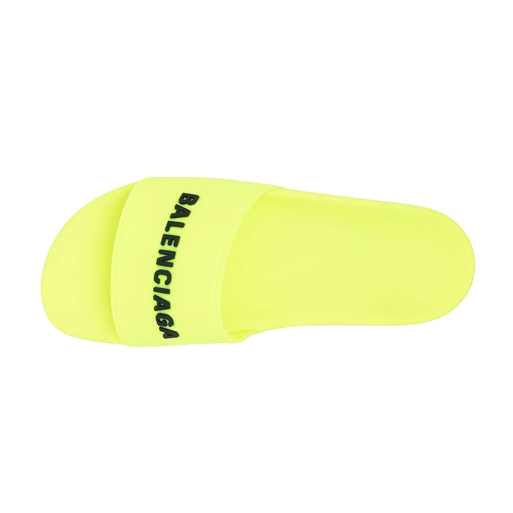 Balenciaga Logo-Print Rubber Slides - Copva