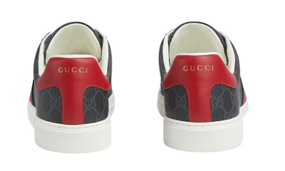 Gucci Ace sneaker with Web "Black GG Supreme canvas"