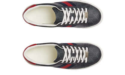 Gucci Ace sneaker with Web "Black GG Supreme canvas"
