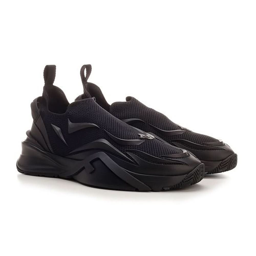 Fendi Flow - Black Mesh Running Sneakers - Copva