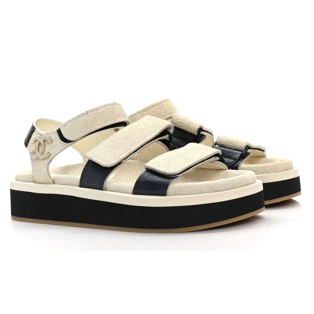CHANEL Suede Calfskin Velcro "Ivory" - Copva
