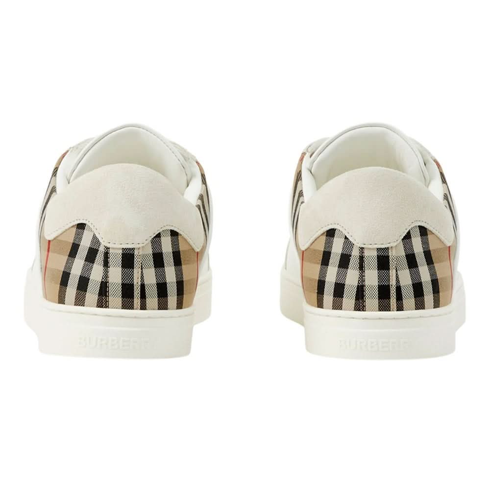 Burberry Check Panelled Sneakers 'Natural White Archive Beige' - Copva
