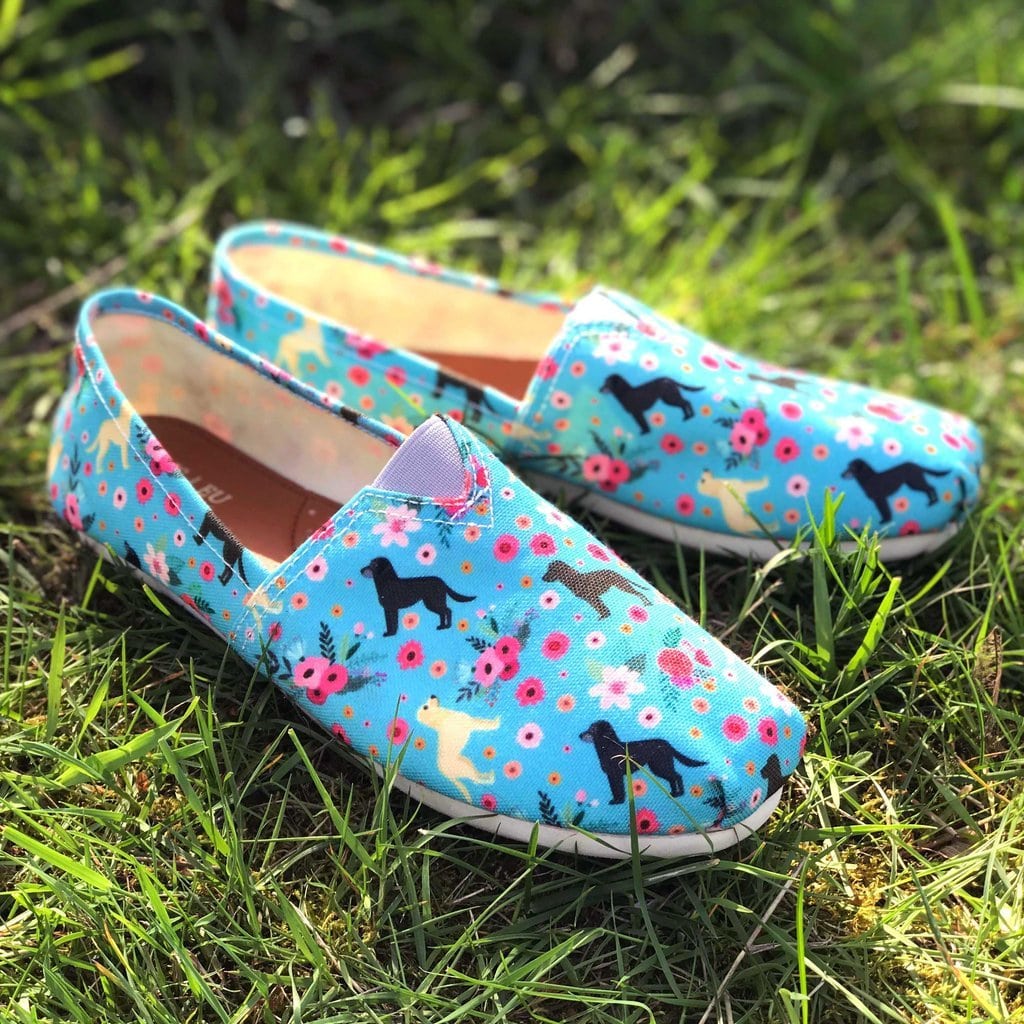 Labrador Retriever Flower Casual Shoes