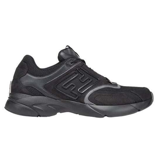 Fendi Faster Trainers Black nubuck leather low-tops - Copva