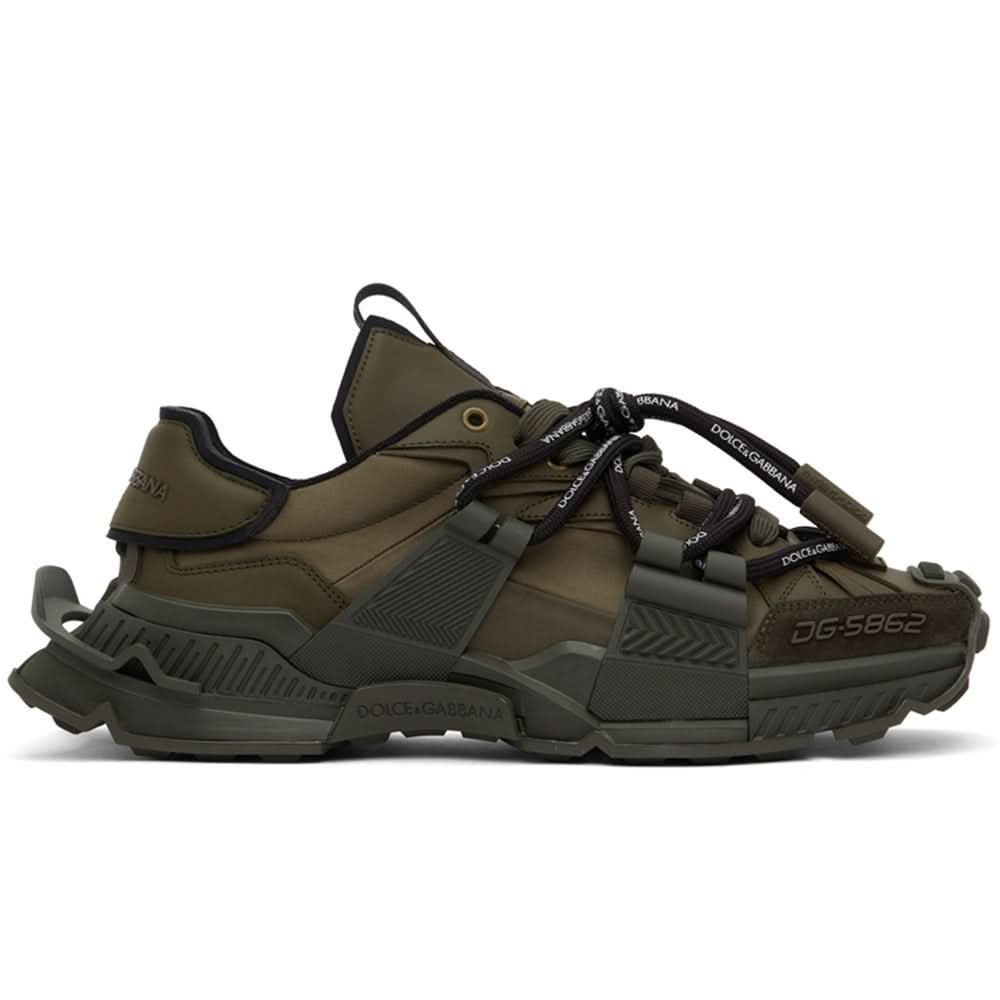 Dolce & Gabbana Khaki Space Low-Top Sneakers - Copva