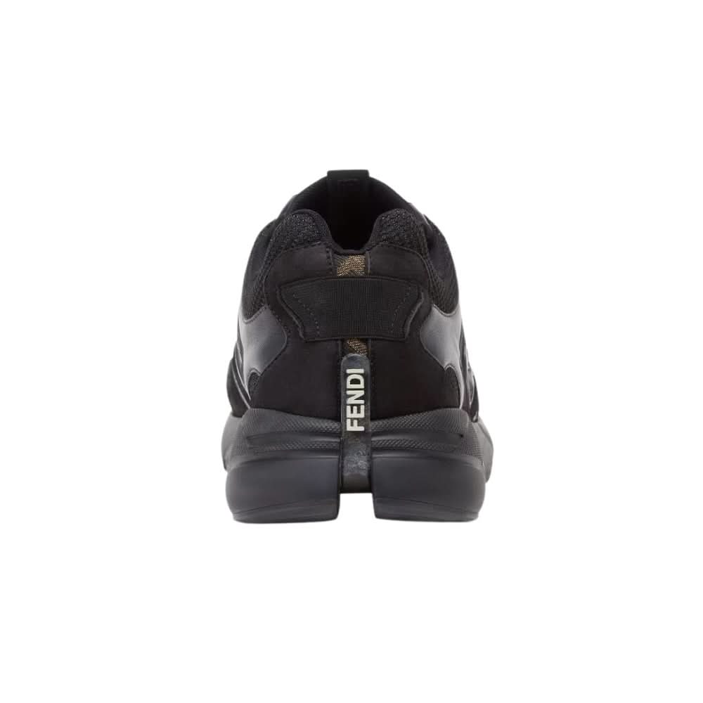Fendi Faster Trainers Black nubuck leather low-tops - Copva