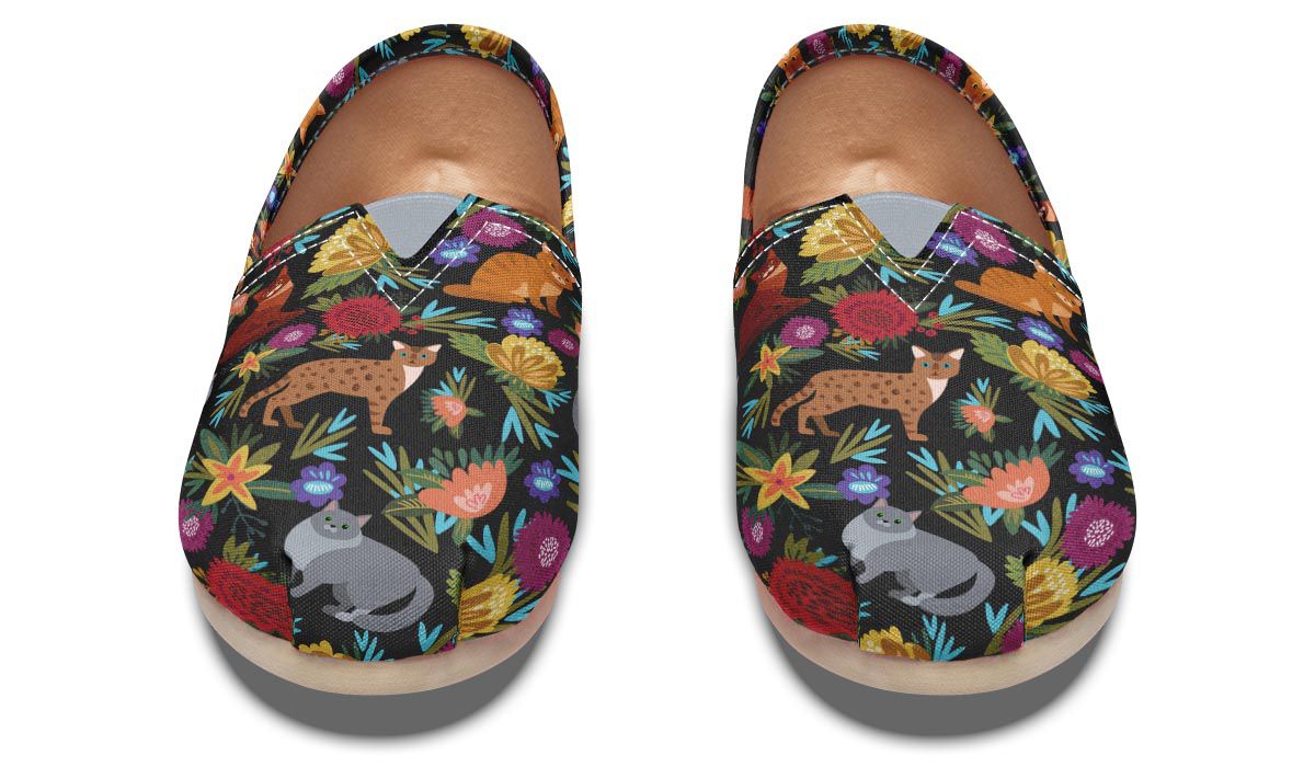 Cat Flower Casual Shoes