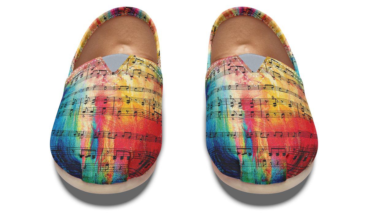 Rainbow Sheet Music Casual Shoes