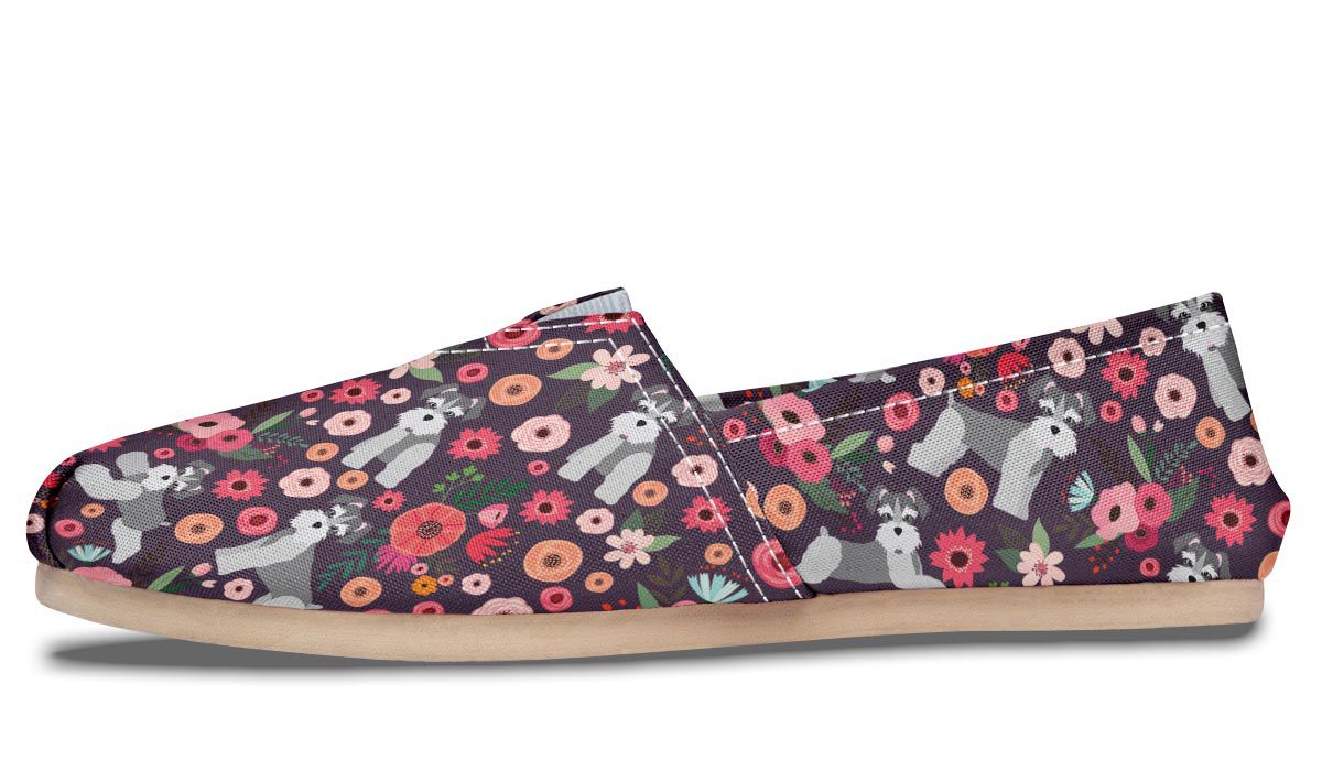 Schnauzer Flower Casual Shoes