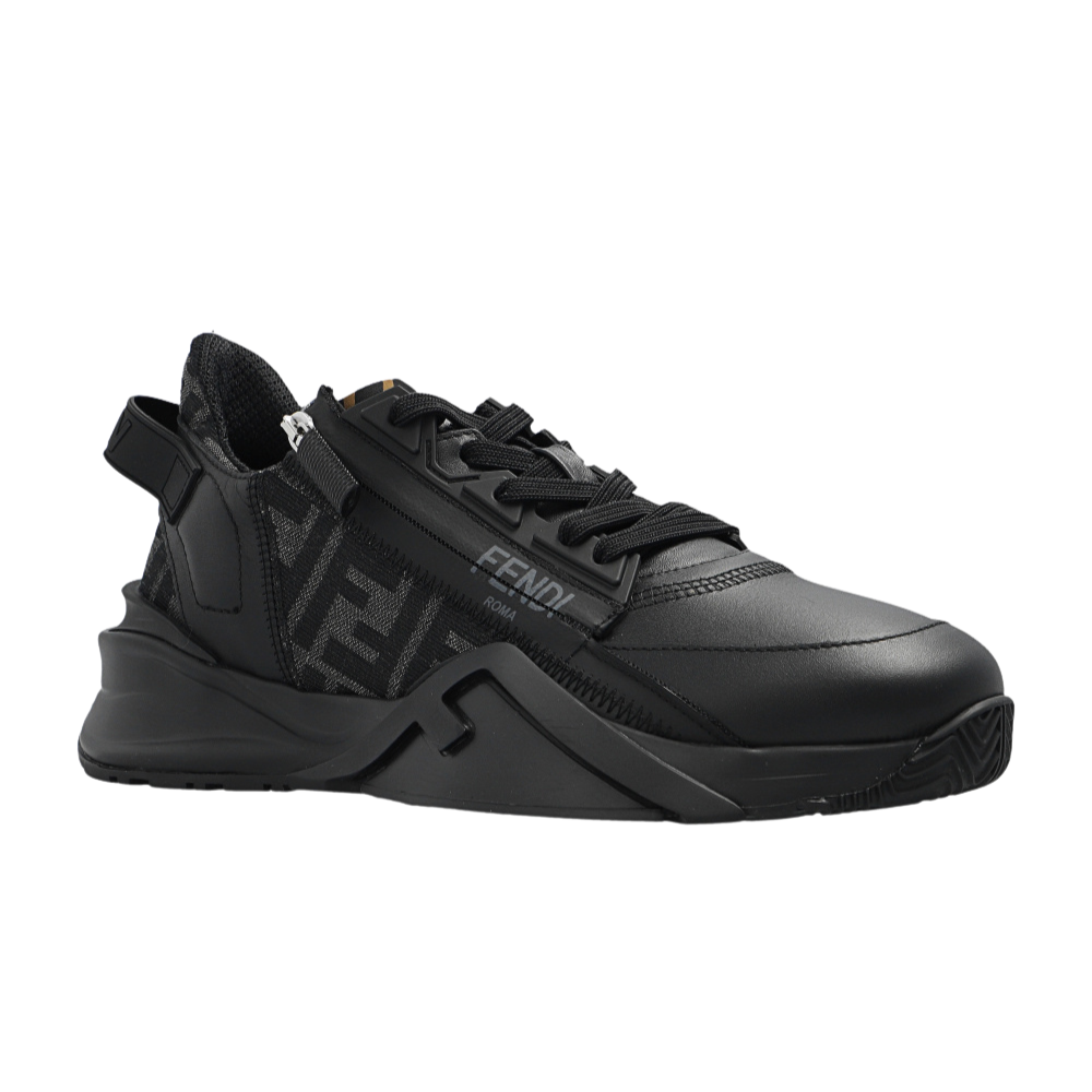 Fendi Flow Black leather low-tops - Copva