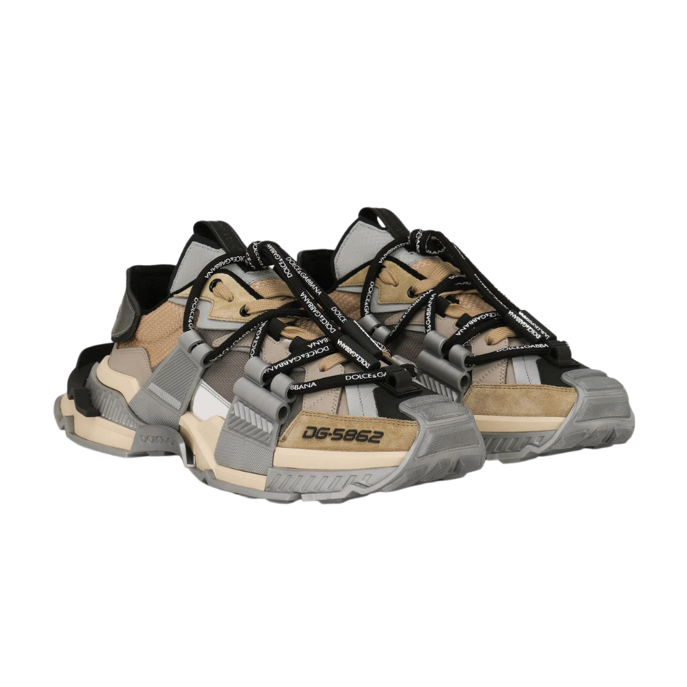 DOLCE & GABBANA Mixed-Materials Space Sneakers - Copva