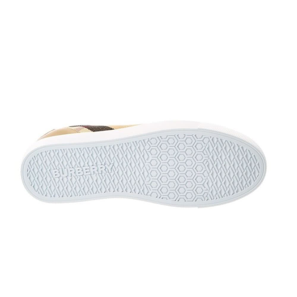 Burberry House Check Cotton and Leather Sneakers - Copva