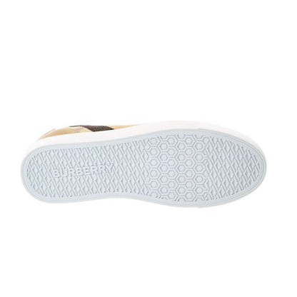 Burberry House Check Cotton and Leather Sneakers - Copva