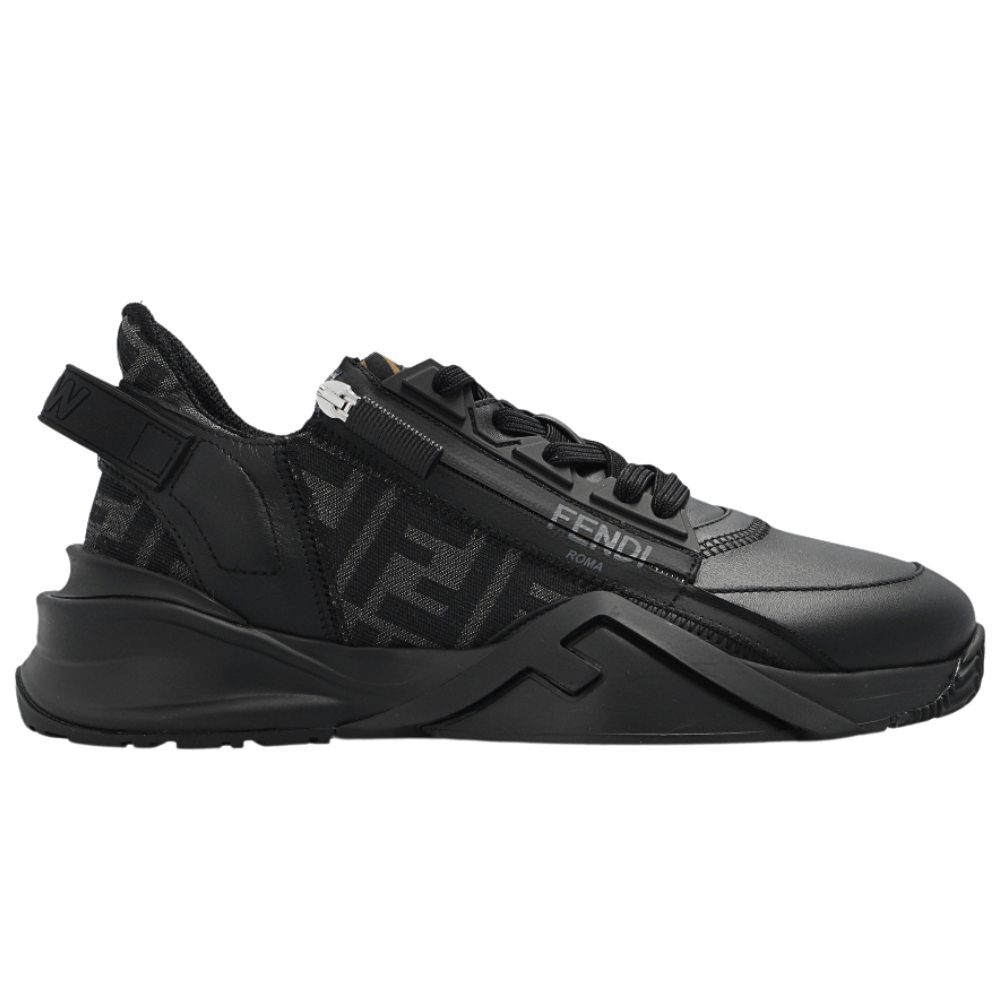 Fendi Flow Black leather low-tops - Copva