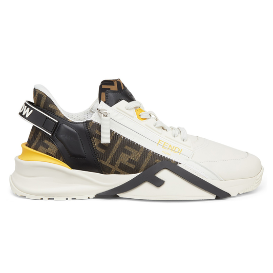 Fendi Flow White Leather Low-Tops - Copva
