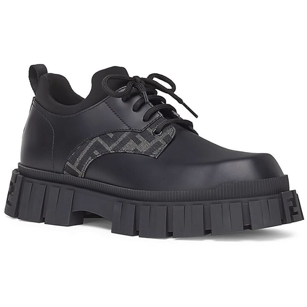 Fendi Leather Double F Oxford Shoes - Copva