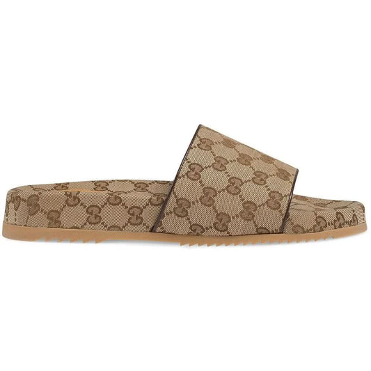 Gucci GG Supreme print slides - Copva