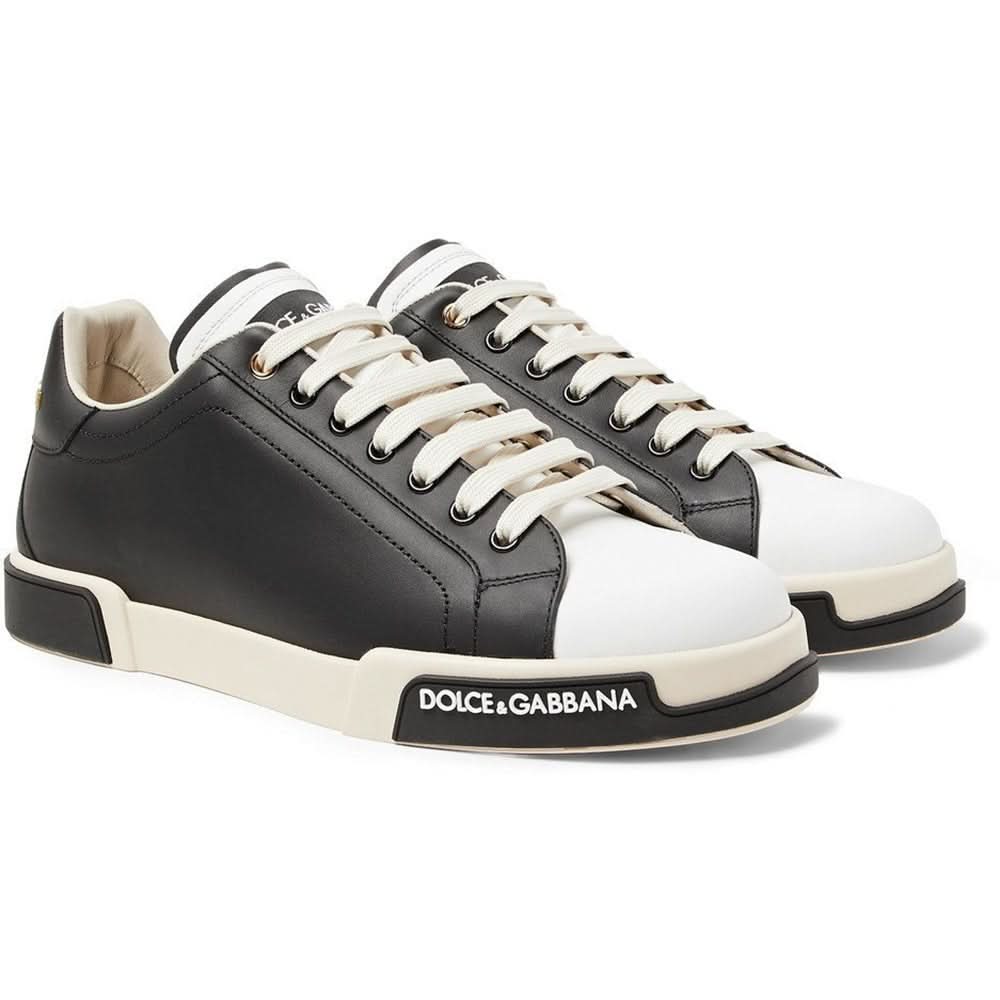 Dolce & Gabbana Leather Sneakers "Black" - Copva
